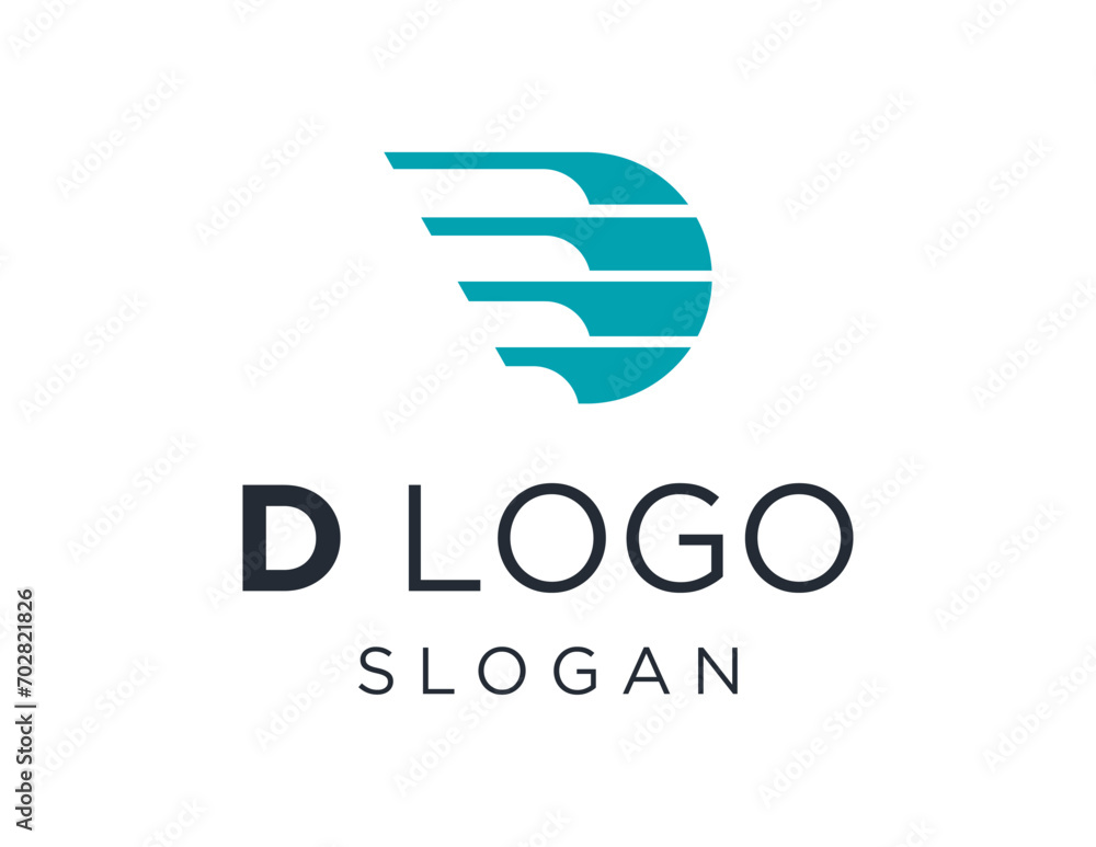 Poster the logo design is about d letter and was created using the corel draw 2018 application with a white
