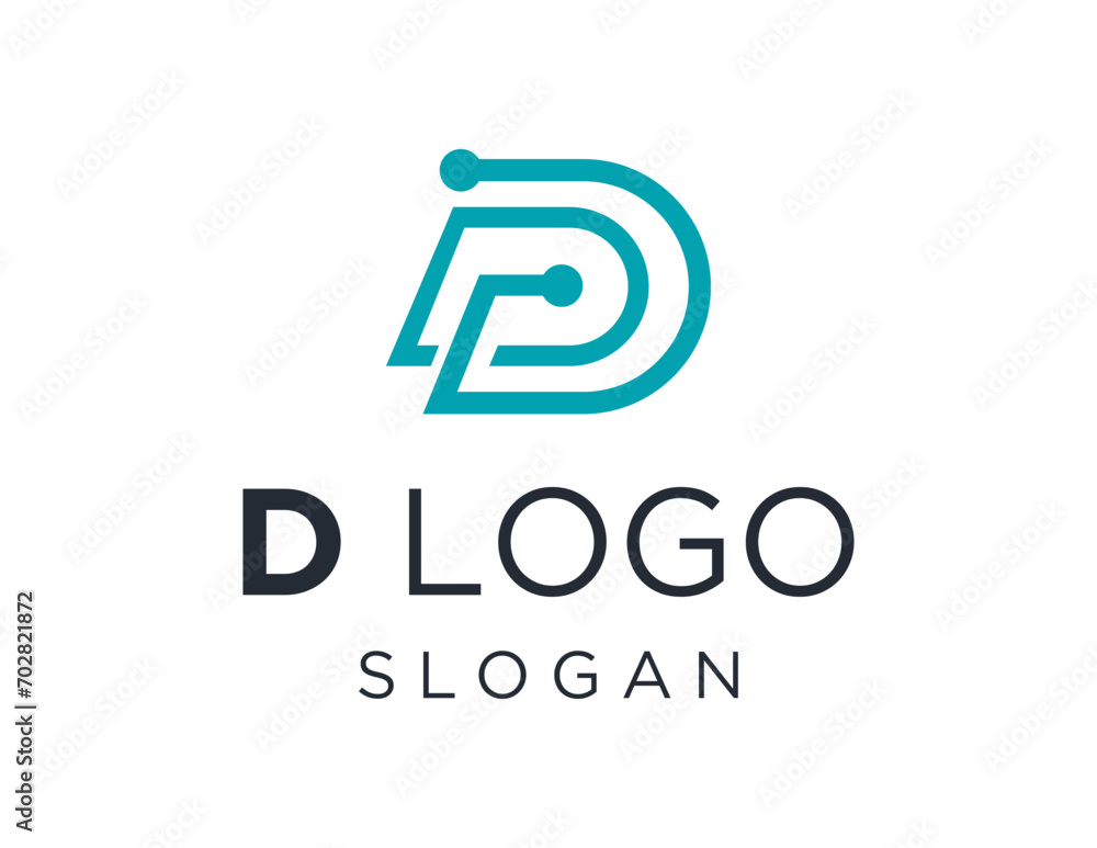 Aufkleber the logo design is about d letter and was created using the corel draw 2018 application with a white