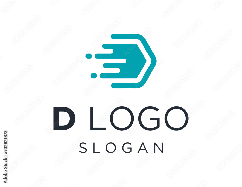 Poster the logo design is about d letter and was created using the corel draw 2018 application with a white