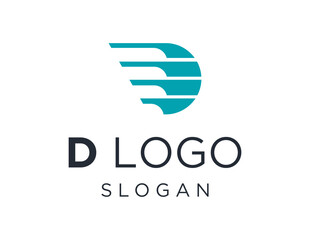 Fototapeta premium The logo design is about D Letter and was created using the Corel Draw 2018 application with a white background.