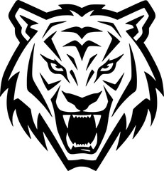 Tiger | Minimalist and Simple Silhouette - Vector illustration