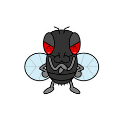 ポップなハエのイラスト