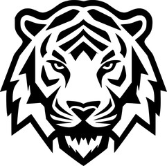 Tiger - Minimalist and Flat Logo - Vector illustration