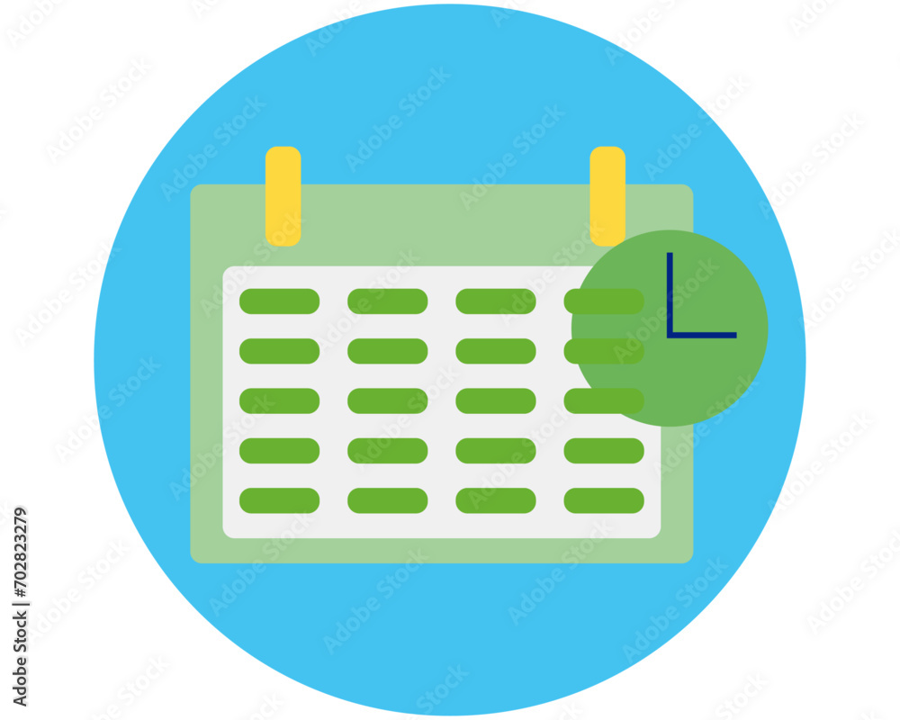 Poster scheduling work, business concepts for feature flat designs and line art