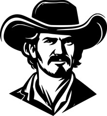 Western | Black and White Vector illustration
