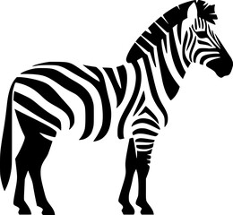 Zebra | Minimalist and Simple Silhouette - Vector illustration
