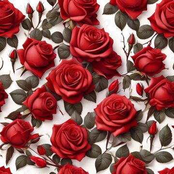 Beautiful natural red roses pattern background image
