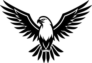 Obraz premium Eagle | Minimalist and Simple Silhouette - Vector illustration