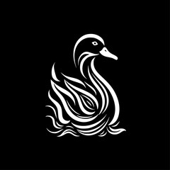 Duck - Minimalist and Flat Logo - Vector illustration