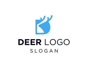 The logo design is about Deer and was created using the Corel Draw 2018 application with a white background.