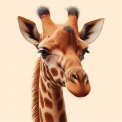 giraffe head close up
