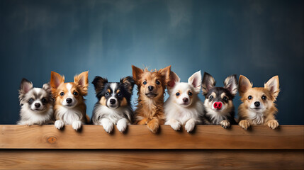 Adorable Background: Cute Dogs - Playful Canine Companions for Cheerful Pet Lovers, Generative Ai
