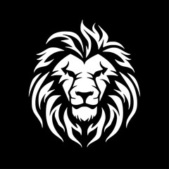 Lion - Minimalist and Flat Logo - Vector illustration