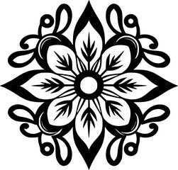 Fototapeta premium Mandala | Minimalist and Simple Silhouette - Vector illustration