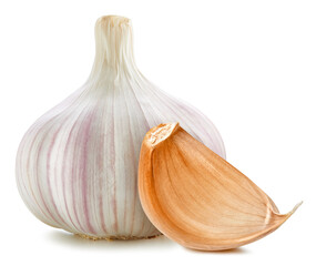 Garlic isolated on white background