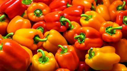 Group of bell peppers pattern wallpaper - ai generative
