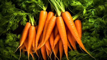 Group of carrots vegetable pattern wallpaper - ai generative