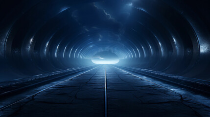 Innovative Tunnel Road Capturing the Essence of Modern Engineering and Design - obrazy, fototapety, plakaty