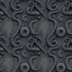 Seamless Gothic Wall Texture - Generative ai, üretken yapay zeka