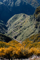 Winding road through the mountains