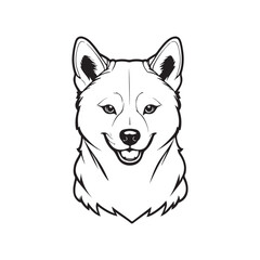 cute shiba inu dog design illustration