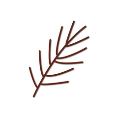 Fototapeta premium Vector flat illustration. Branch icon on a white background. Perfect as a symbol or logo for your design.