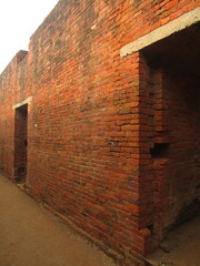 Nalanda Mahavihara archaeological ruins Bihar Gaya India Buddhist Monastery ancient structure Brick  © SrutiKana