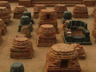 Nalanda Mahavihara archaeological ruins Bihar Gaya India Buddhist Monastery ancient structure Brick  © SrutiKana