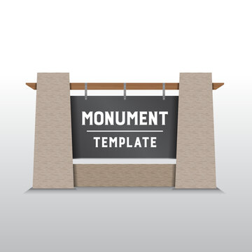 Monument Sign Design Templates Masonry Commercial Property Real Estate Neighborhood Signage Brick Stone Wood