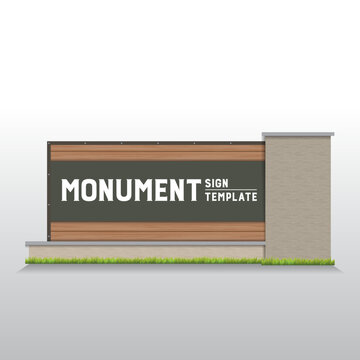 Monument Sign Design Templates Masonry Commercial Property Real Estate Neighborhood Signage Brick Stone Wood
