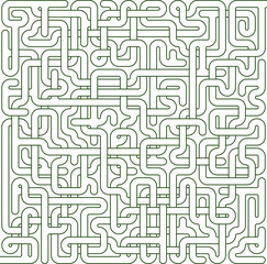 Vector maze isolated on white background. Education logic game labyrinth for kids. With the solution.