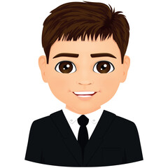 portrait of primary or secondary school student in suit