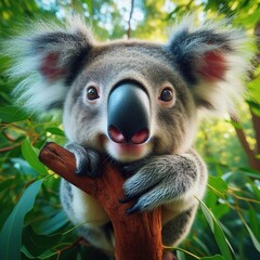 Cute Australian animals - KOALAS. Generative AI - obrazy, fototapety, plakaty