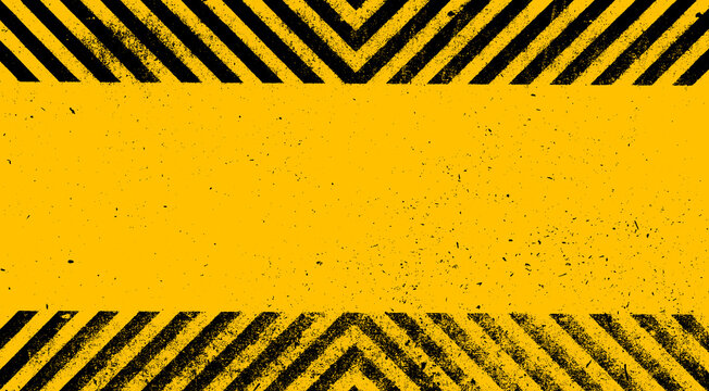 Grunge Yellow Warning Line Stripes  Background