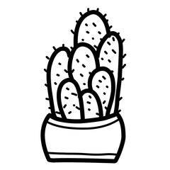 
ilustrasi kaktus yang digambar tangan. Ilustrasi Vektor. kaktus dengan bunga. Seperangkat kaktus. terisolasi pada latar belakang putih. sketsa garis besar kaktus. gambar kaktus. latar belakang seni g