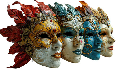 Carnival mask illustration, masquerade costume, Mardi Gras mask, decorative party accessory, celebration art, ornate Venetian mask, isolated transparent background, decorative carnival accessory