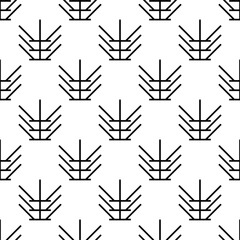seamless pattern with black and white lines art decoration geometric pattern arrow logo symbol sign fabric textile tile vector illustration 