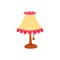 vector bedside lamp illustration