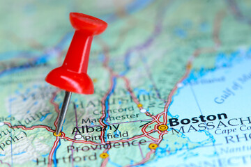 Albany, New York pin on map