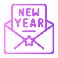 new year card gradient icon