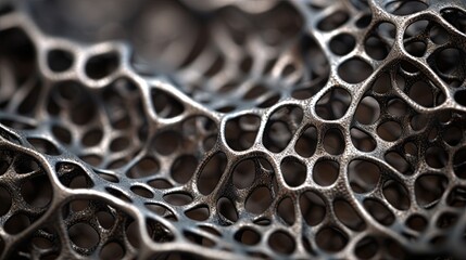 Metal texture. Microscopic view of steel. Abstract background design. Generative Ai