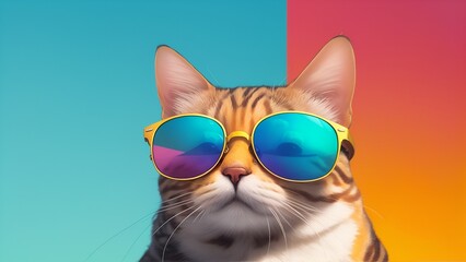 portrait of a cat with hair