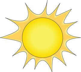 A sun shining vector illustration