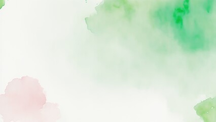 Green Blush Watercolor Background