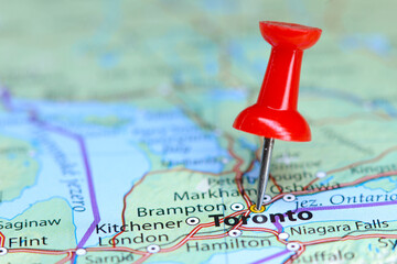 Toronto, Canada pin on map