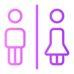 restroom gradient icon
