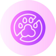 no pets gradient icon