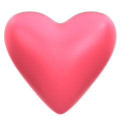 red heart isolated on white background