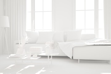 Modern interior design. 3D illustration