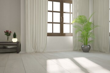 Modern interior design. 3D illustration